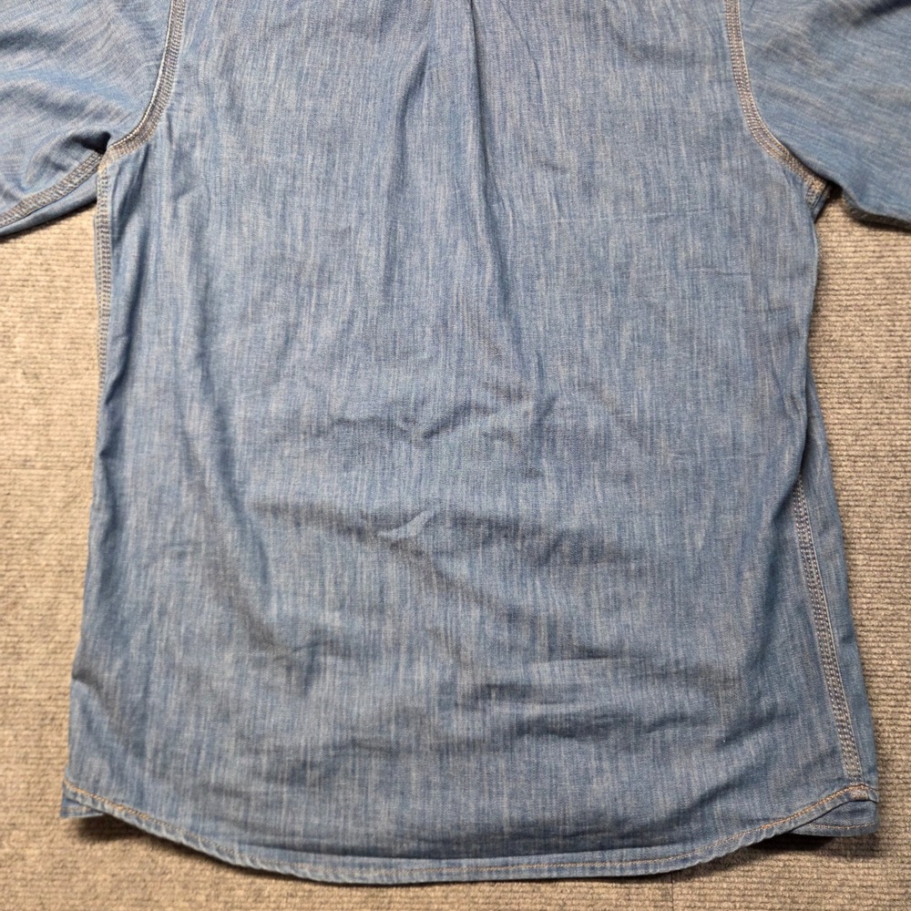 Wrangler Mens Blue Denim Long Sleeve Button Down Shirt Small 112359126 - Picture 13 of 15